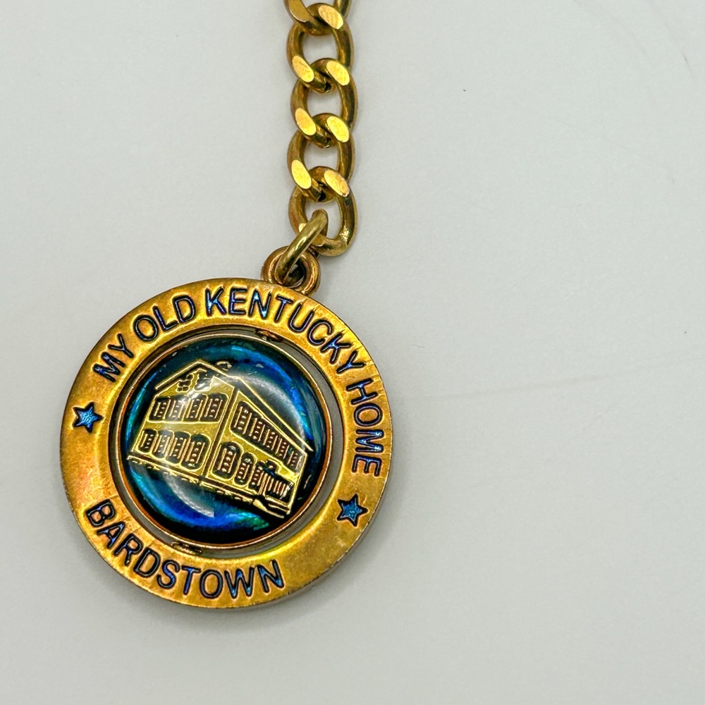 Vintage Kentucky Souvenir Keychain Bardstown My Old Kentucky Home Bluegrass